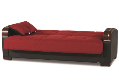 Mobimax Red Polyester Sofabed,Ottomanson (Previously Casamode)